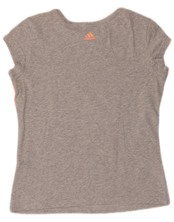 Adidas Womens Graphic T-Shirt Top UK 8/10 Small Grey