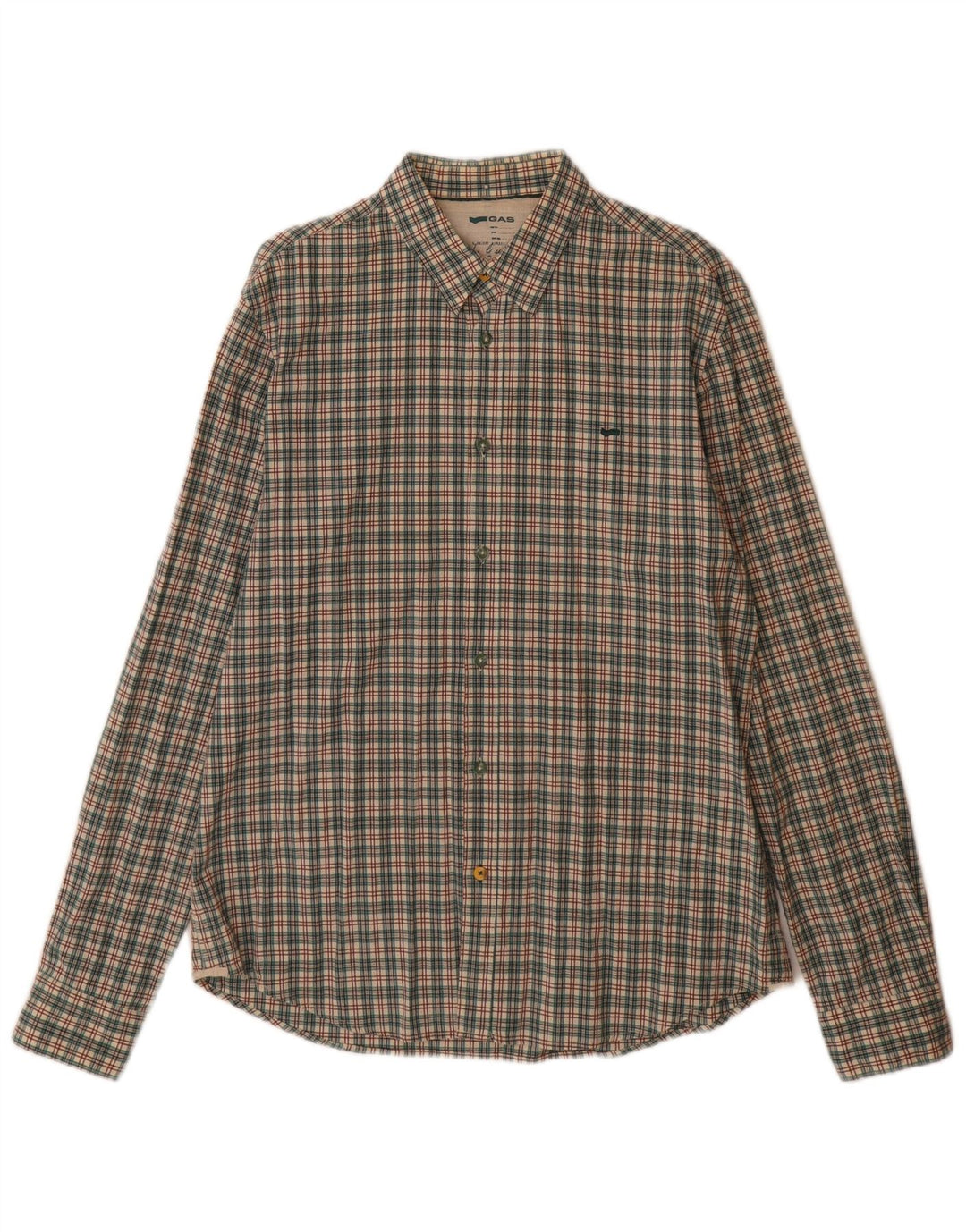 GAS Mens Shirt XL Multicoloured Check Cotton