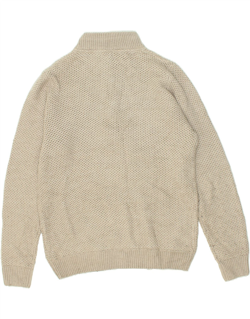 SALTROCK Mens Zip Neck Jumper Sweater Medium Grey Acrylic | Vintage Saltrock | Thrift | Second-Hand Saltrock | Used Clothing | Messina Hembry 
