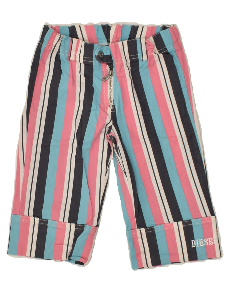 DIESEL Boys Capri Trousers 5-6 Years W22 L10 Pink Striped Nylon | Vintage Diesel | Thrift | Second-Hand Diesel | Used Clothing | Messina Hembry 