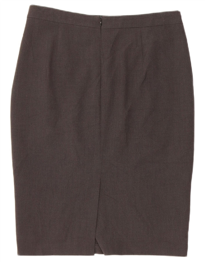 Marks & Spencer Womens Pencil Skirt UK 10 Small W30  Grey Polyester