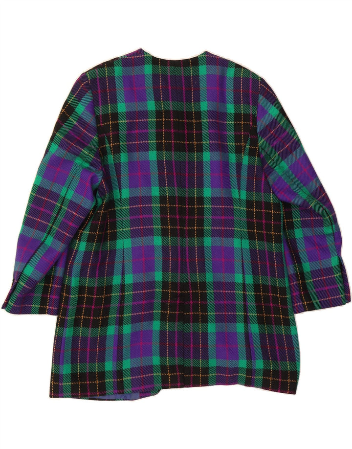 VINTAGE Womens 5 Button Blazer Jacket IT 46 Large Multicoloured Check Vintage Vintage and Second-Hand Vintage from Messina Hembry 