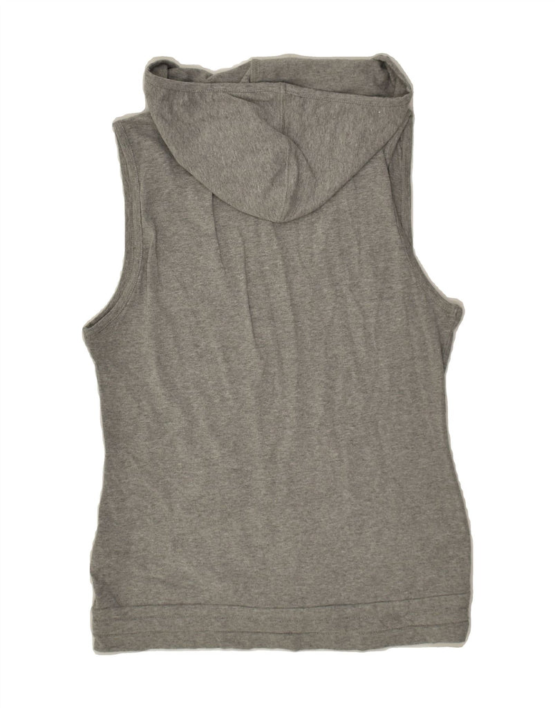 CHAMPION Womens Hooded Vest Top UK 12 Medium Grey Cotton | Vintage Champion | Thrift | Second-Hand Champion | Used Clothing | Messina Hembry 