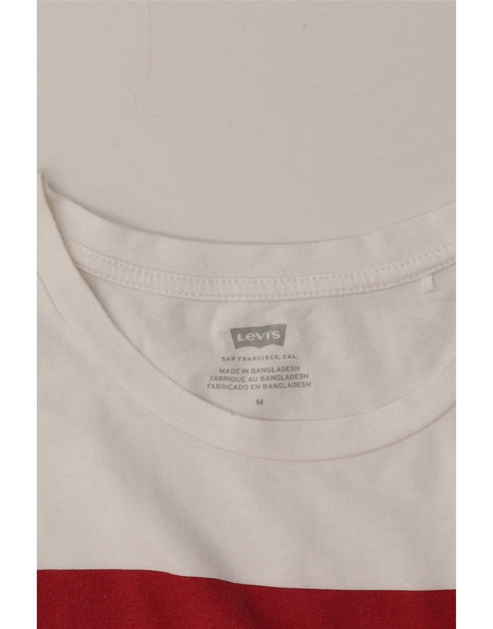 Levi's Womens Graphic T-Shirt Top UK 14 Medium White