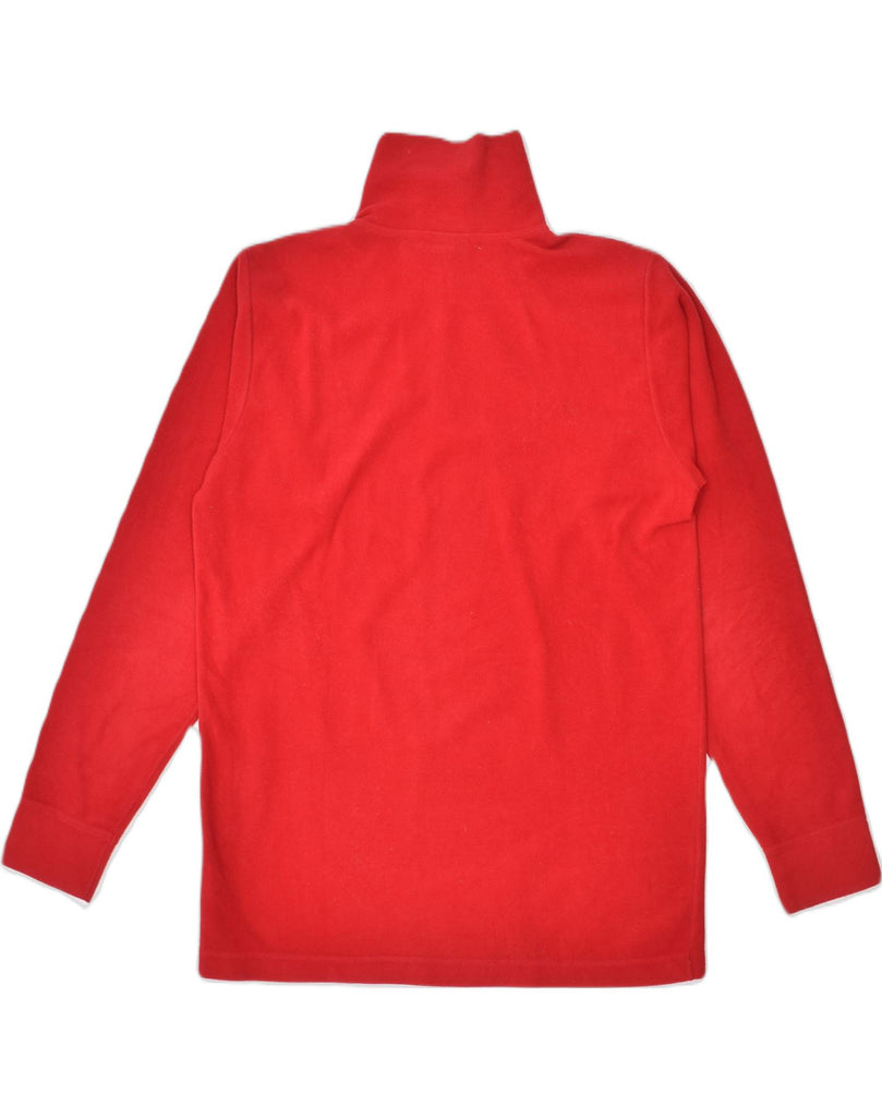 INVICTA Womens Zip Neck Fleece Jumper UK 12 Medium Red Polyester | Vintage Invicta | Thrift | Second-Hand Invicta | Used Clothing | Messina Hembry 