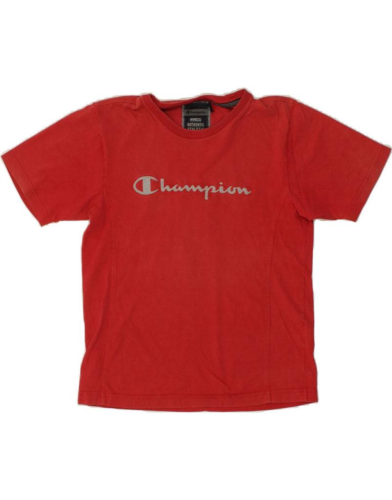 CHAMPION Mens Graphic T-Shirt Top Small Red Vintage Champion and Second-Hand Champion from Messina Hembry 