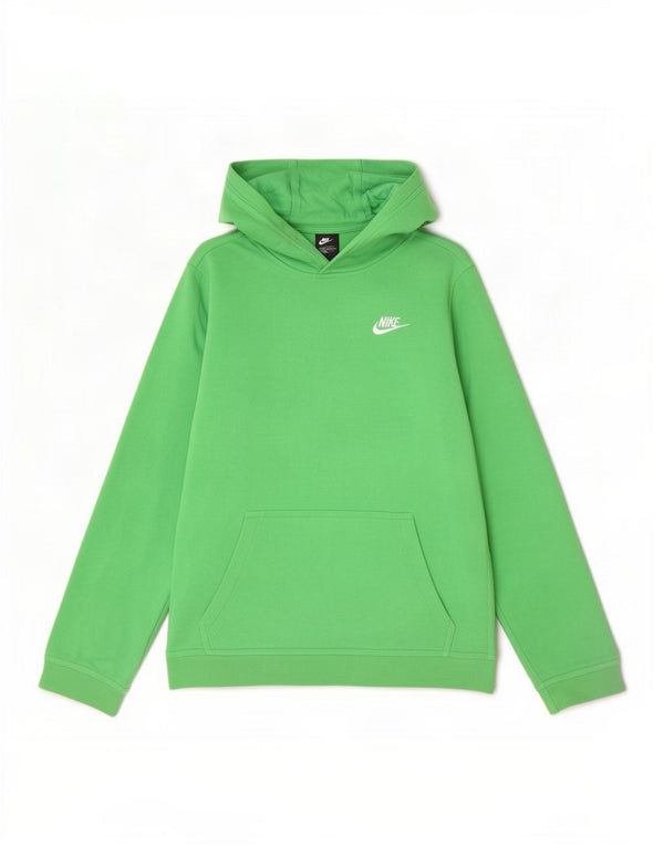 Nike Boys Hoodie Jumper 13-14 Years XL Green Cotton