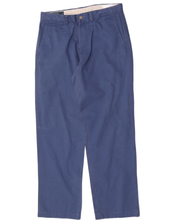 Polo Ralph Lauren Mens Straight Chino Trousers W32 L32 Blue Cotton