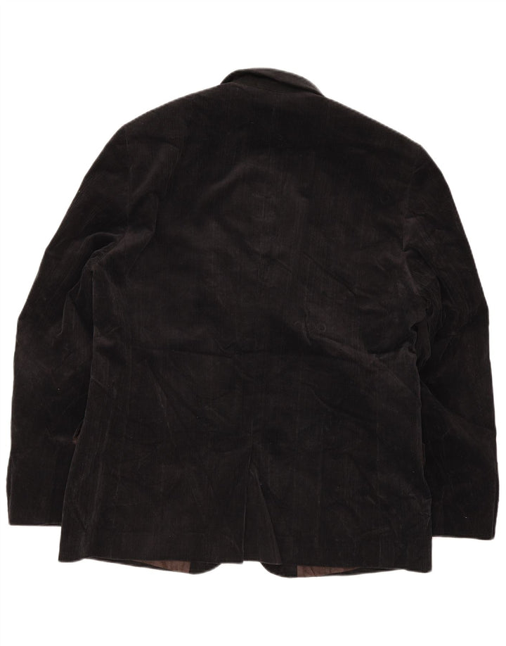Jasper Conran Mens 2 Button Corduroy Blazer Jacket UK 40 Large Black Cotton