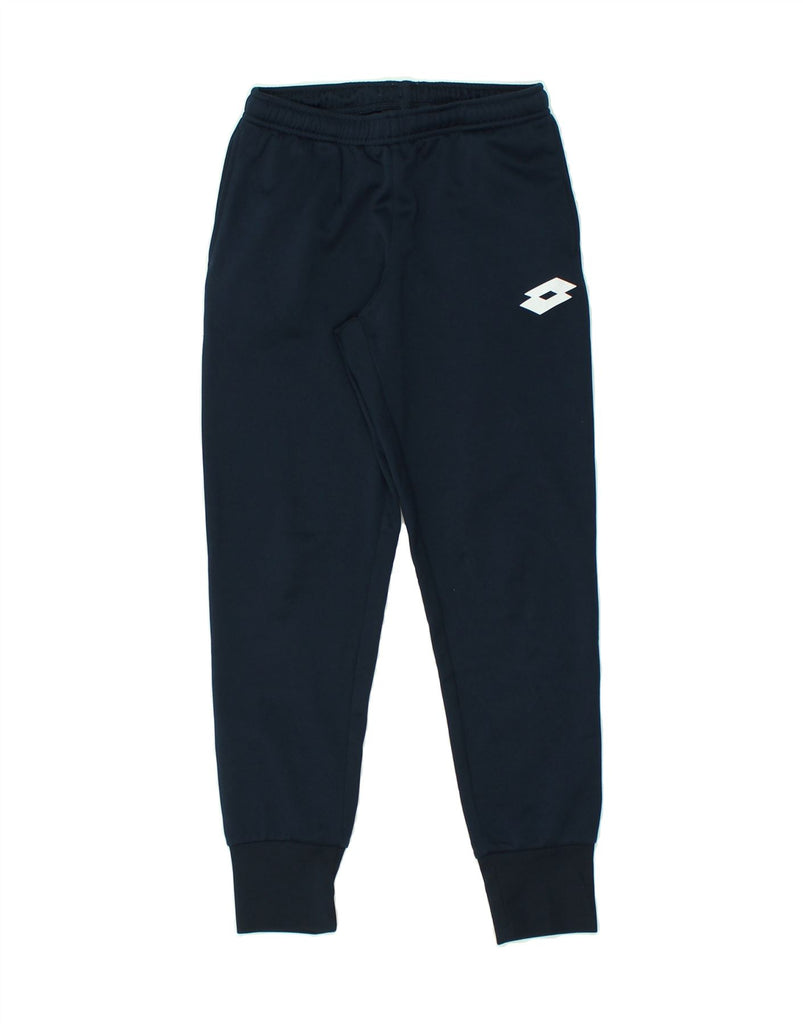 LOTTO Boys Tracksuit Trousers Joggers 7-8 Years Medium Navy Blue Polyester | Vintage Lotto | Thrift | Second-Hand Lotto | Used Clothing | Messina Hembry 