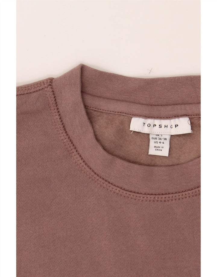 TOPSHOP Womens Oversized Sweatshirt Jumper UK 10 Small Pink Cotton Vintage Topshop and Second-Hand Topshop from Messina Hembry 