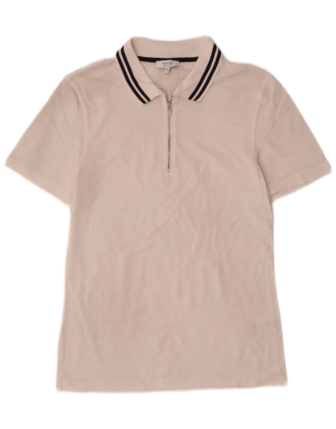 Reiss Mens Polo Shirt XS White Cotton