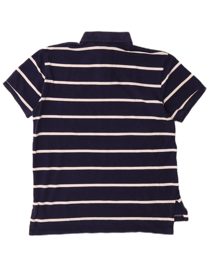 Polo Ralph Lauren Mens Custom Fit Polo Shirt Medium Navy Blue Striped