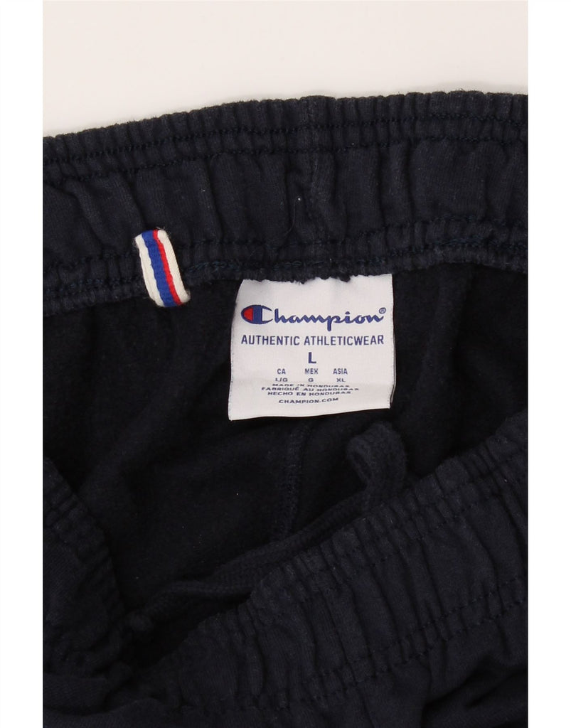 CHAMPION Womens Tracksuit Trousers Joggers UK 14 Large Navy Blue Cotton Vintage Champion and Second-Hand Champion from Messina Hembry 