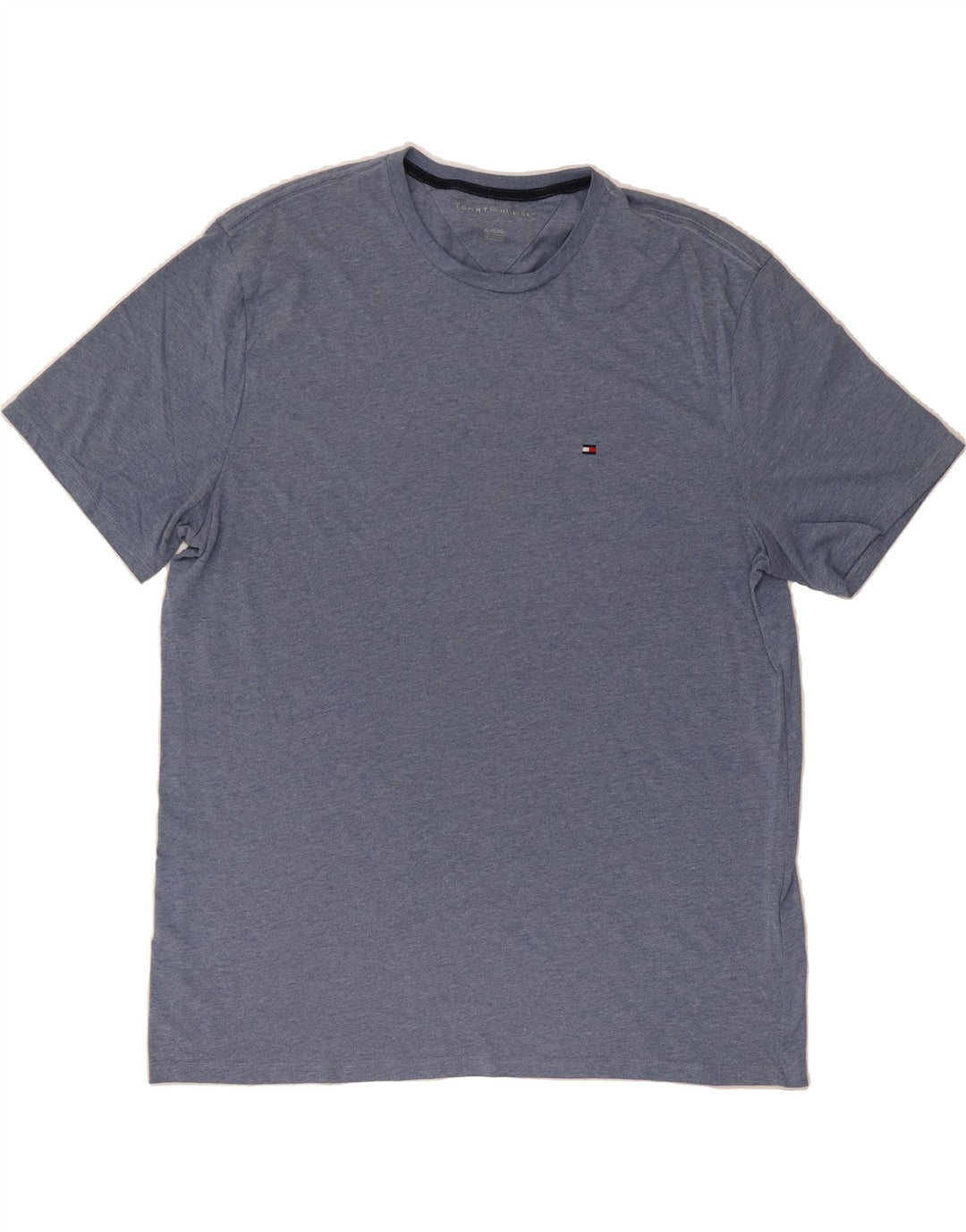 TOMMY HILFIGER Mens T-Shirt Top XL Blue Cotton Vintage Tommy Hilfiger and Second-Hand Tommy Hilfiger from Messina Hembry 