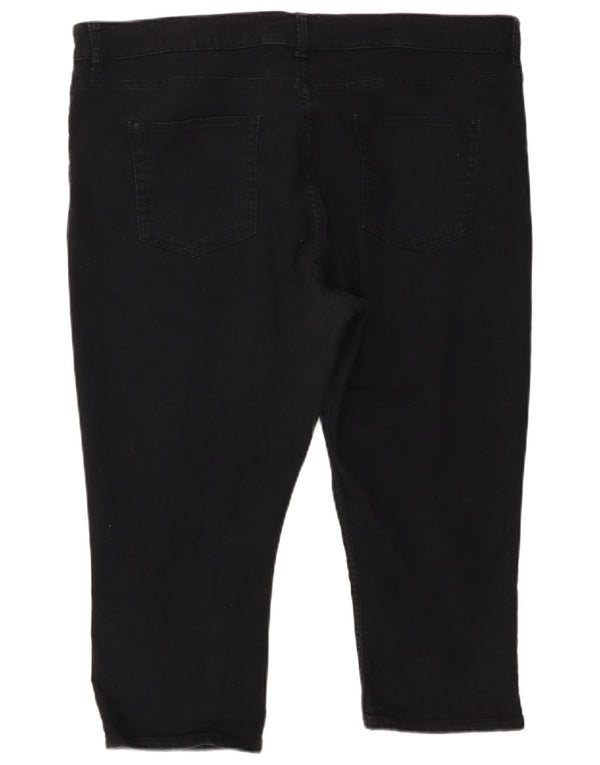 Marks & Spencer Womens High Waist Capri Jeans UK 20 2XL W38 L21 Black