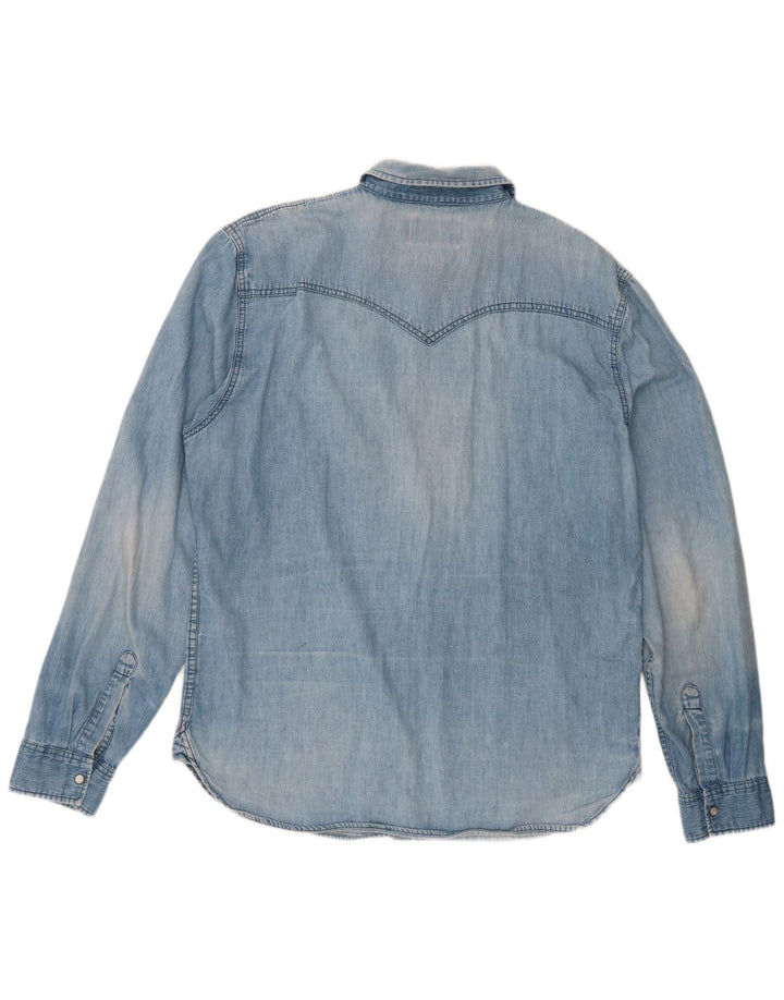 Levi's Mens Denim Shirt XL Blue Cotton