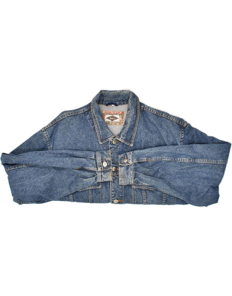 VINTAGE Mens Denim Jacket UK 40 Large Blue Cotton | Vintage Vintage | Thrift | Second-Hand Vintage | Used Clothing | Messina Hembry 