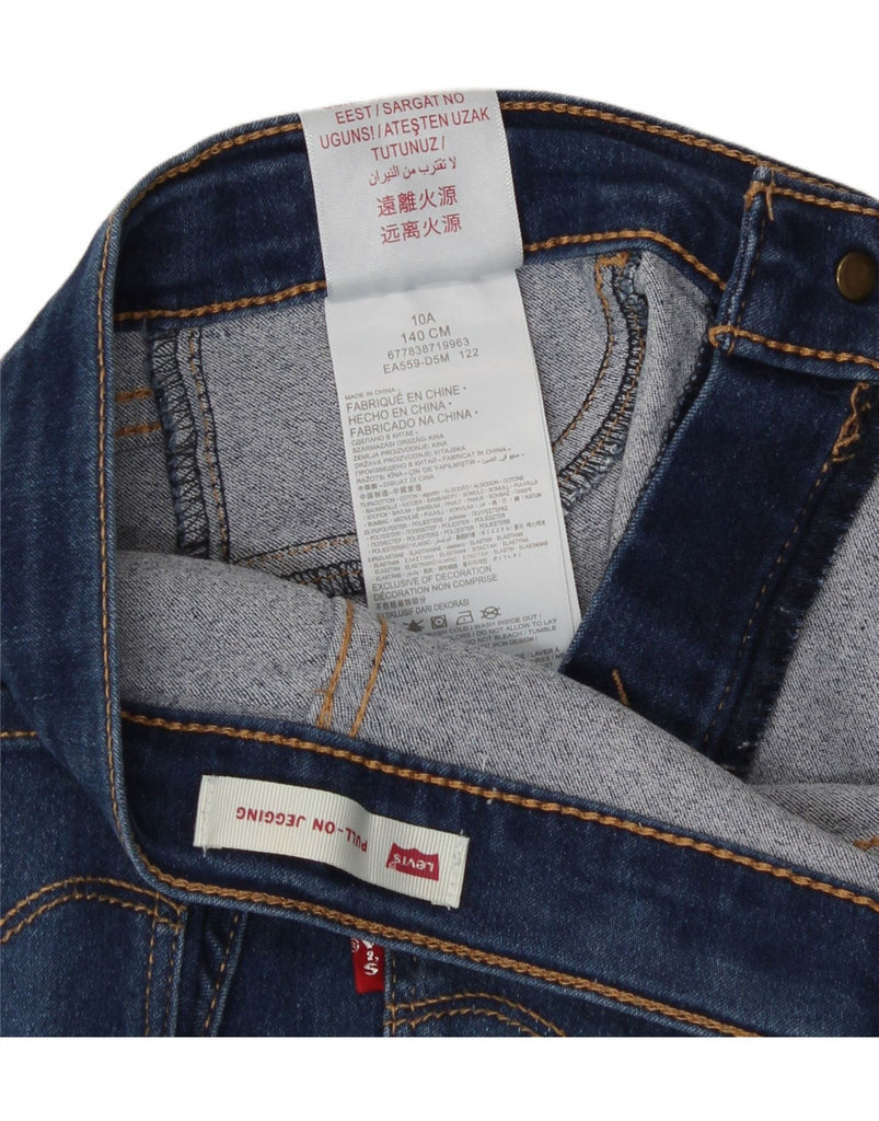 LEVI'S Girls Jegging Jeans 9-10 Years W26 L26 Navy Blue Cotton Vintage Levi's and Second-Hand Levi's from Messina Hembry 