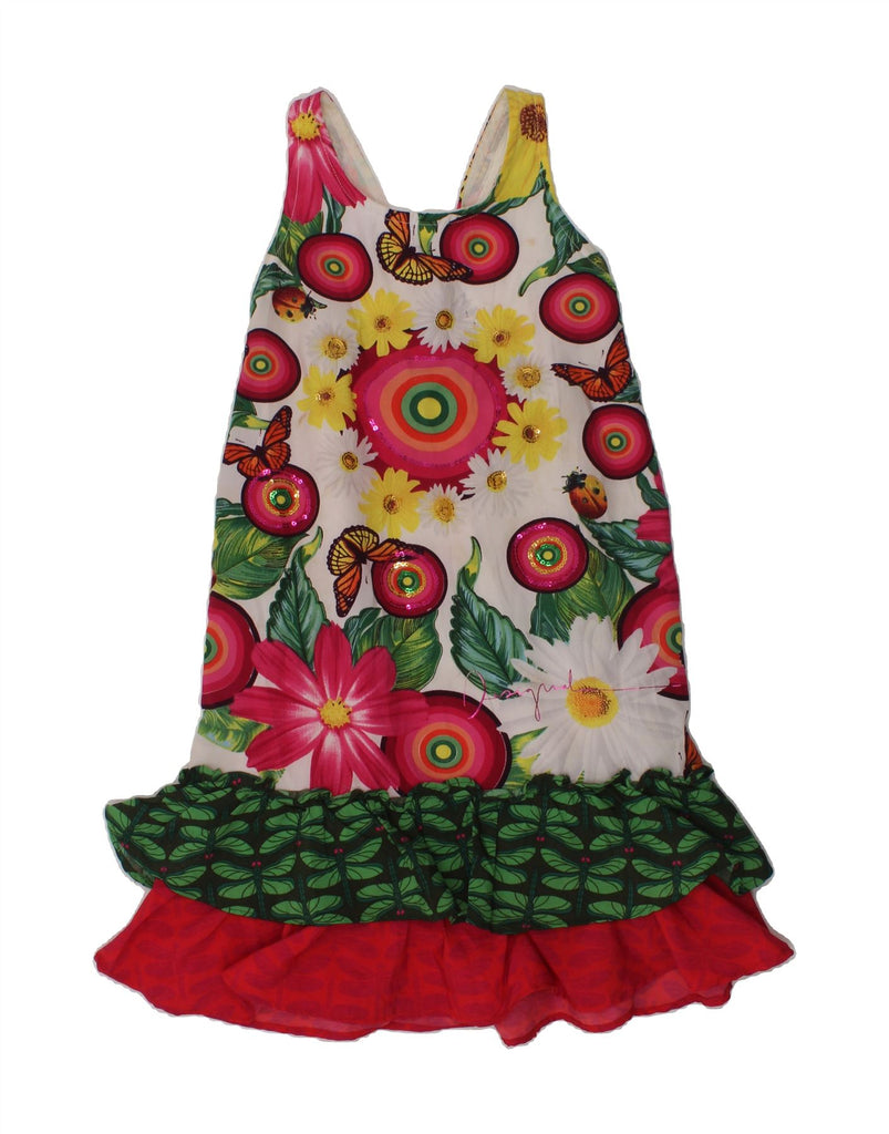 DESIGUAL Girls Graphic Sundress 7-8 Years Multicoloured Floral | Vintage Desigual | Thrift | Second-Hand Desigual | Used Clothing | Messina Hembry 