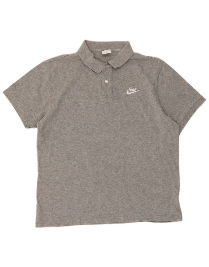 Nike Mens Polo Shirt Medium Grey Flecked