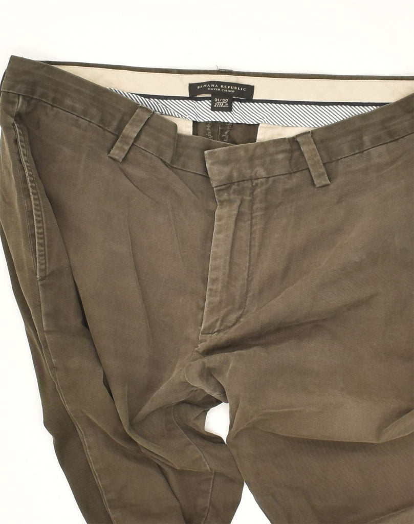 BANANA REPUBLIC Mens Straight Chino Trousers W31 L30 Brown Cotton | Vintage Banana Republic | Thrift | Second-Hand Banana Republic | Used Clothing | Messina Hembry 