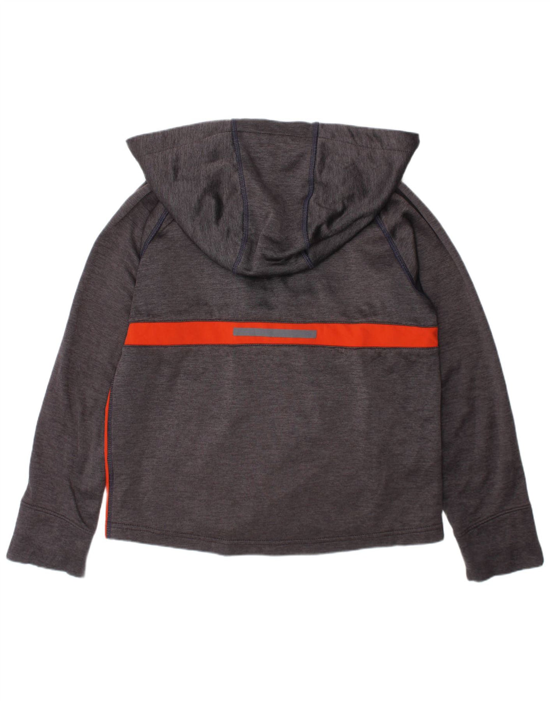 Russell Athletic Girls Zip Hoodie Sweater 7-8 Years Medium Grey Polyester