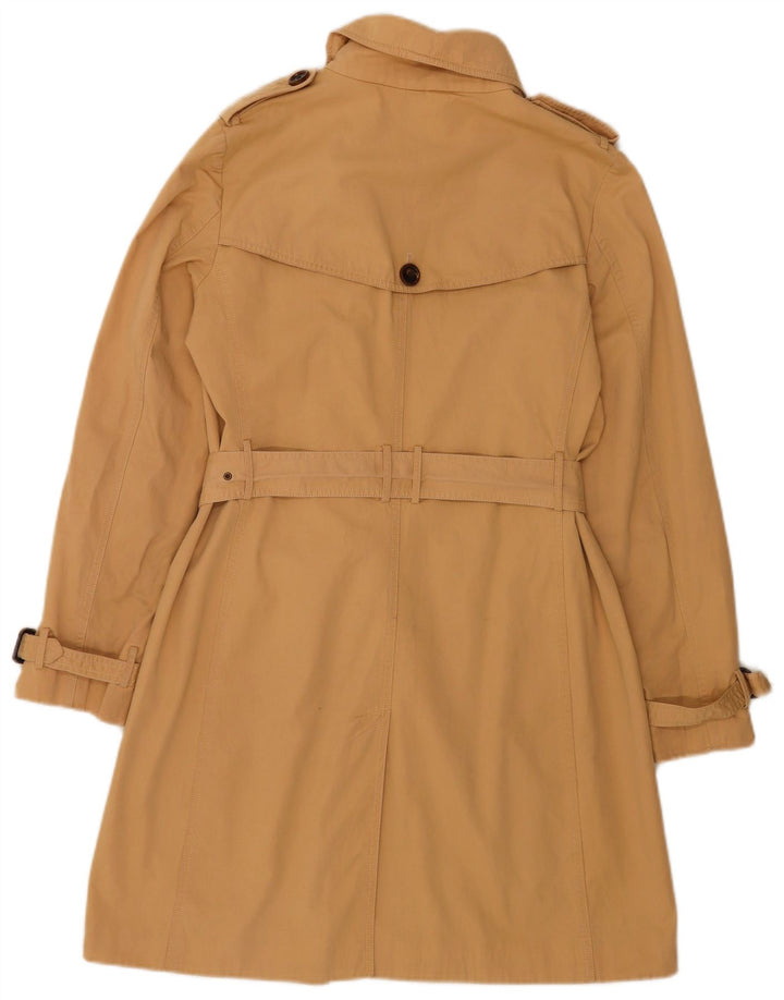 Massimo Dutti Womens Trench Coat UK 14 Large Beige Cotton