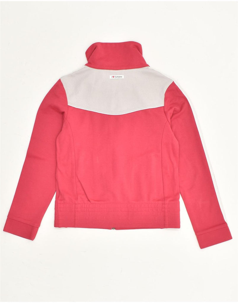 ADIDAS Girls Tracksuit Top Jacket 11-12 Years Pink Colourblock Cotton | Vintage Adidas | Thrift | Second-Hand Adidas | Used Clothing | Messina Hembry 