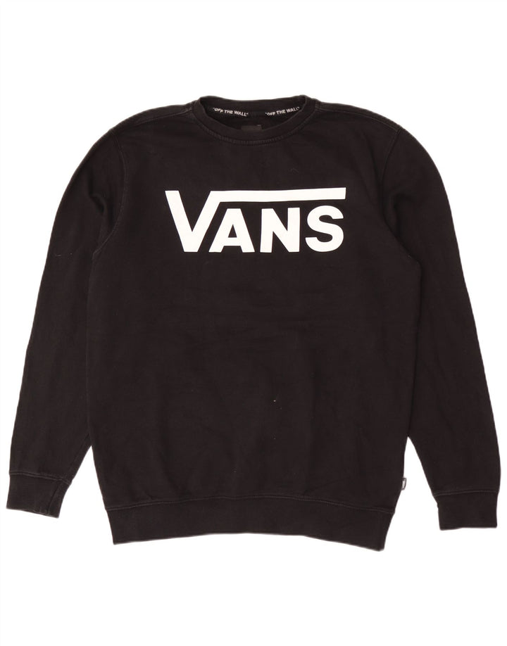 Vans Mens Graphic Sweatshirt Jumper Medium Black Cotton