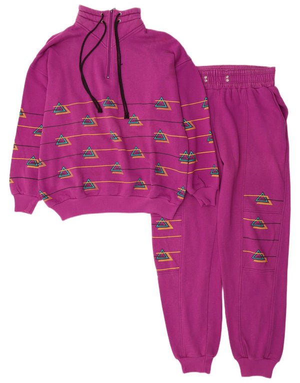Rodeo Womens Graphic Full Tracksuit EU 40 Medium Pink Geometric Retro