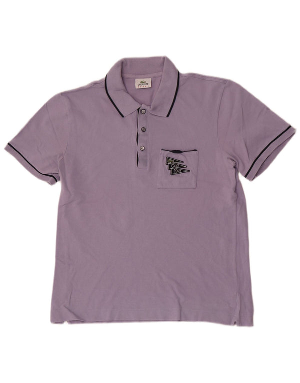 Lacoste Mens Polo Shirt Size 6 XL Purple Cotton