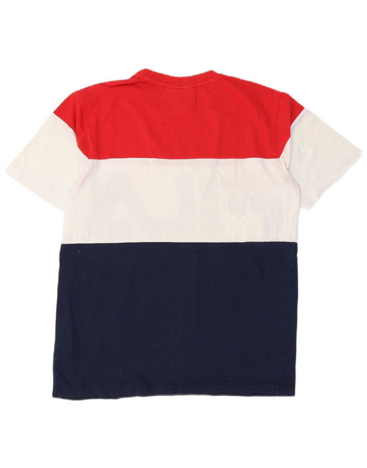 FILA Mens Graphic T-Shirt Top Small Multicoloured Colourblock Cotton