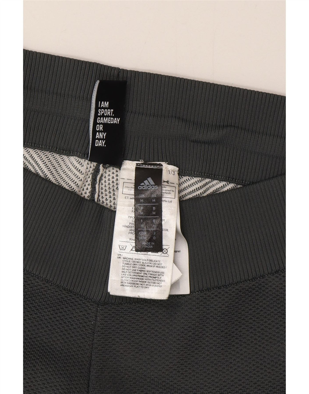 Adidas Womens Tracksuit Trousers UK 14 Medium Grey Colourblock Polyester