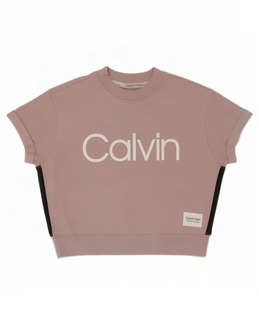 Calvin Klein Womens Oversized Graphic Sweatshirt Jumper UK 14 Medium Pink