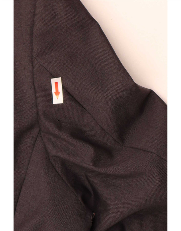Hugo Boss Mens 2 Button Blazer Jacket EU 58 4XL Grey Virgin Wool Classic