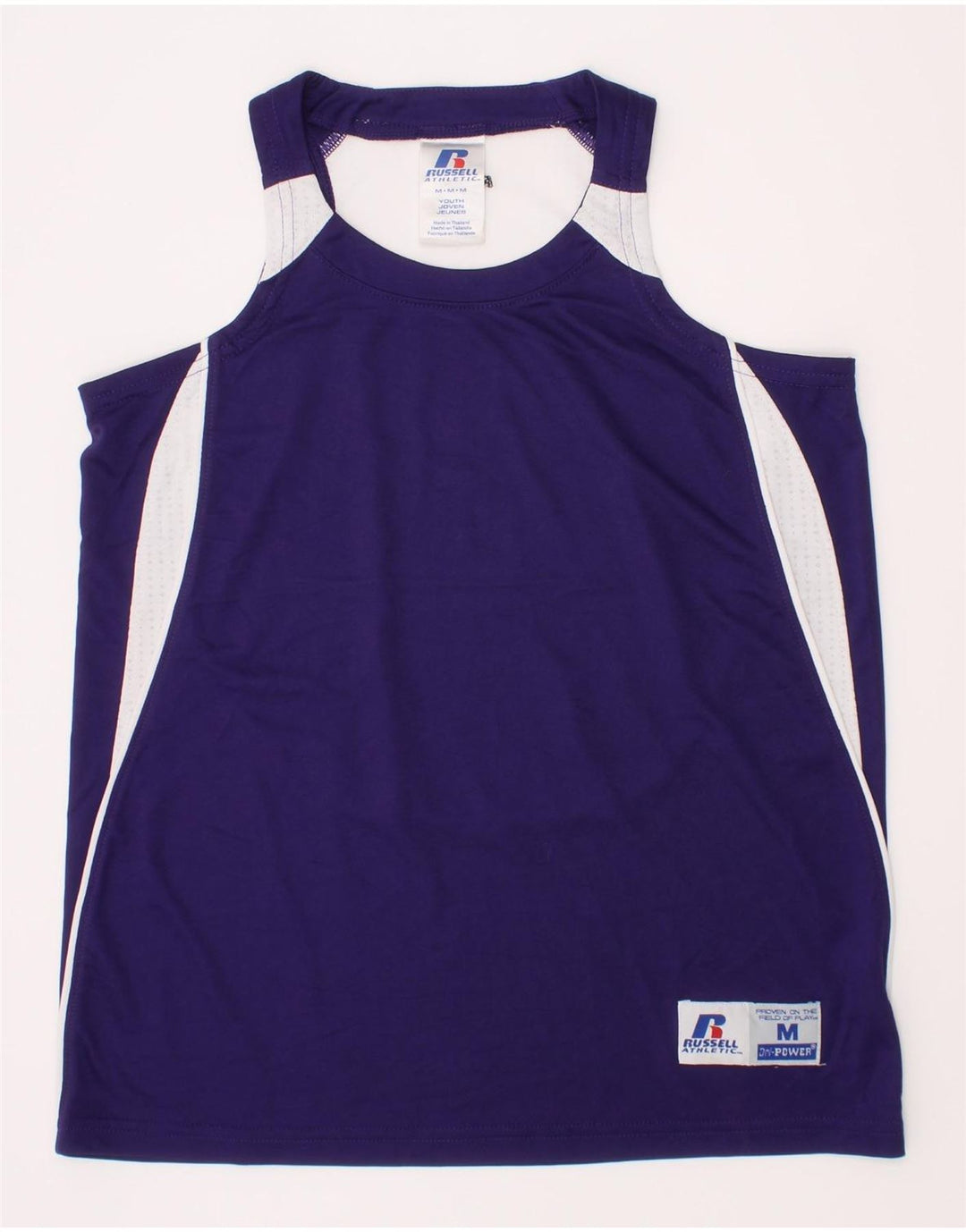 RUSSELL ATHLETIC Boys Dri-Power Vest Top 10-11 Years Medium Purple