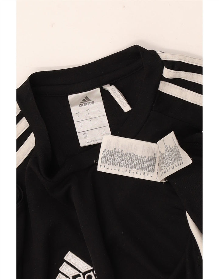 ADIDAS Mens Climalite T-Shirt Top Small Black Colourblock Polyester