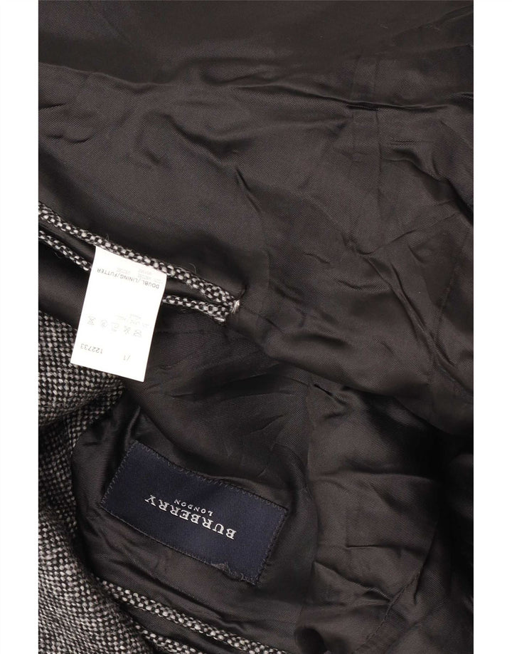 Burberry Mens 2 Button Blazer Jacket UK 40 Large Grey Flecked Wool