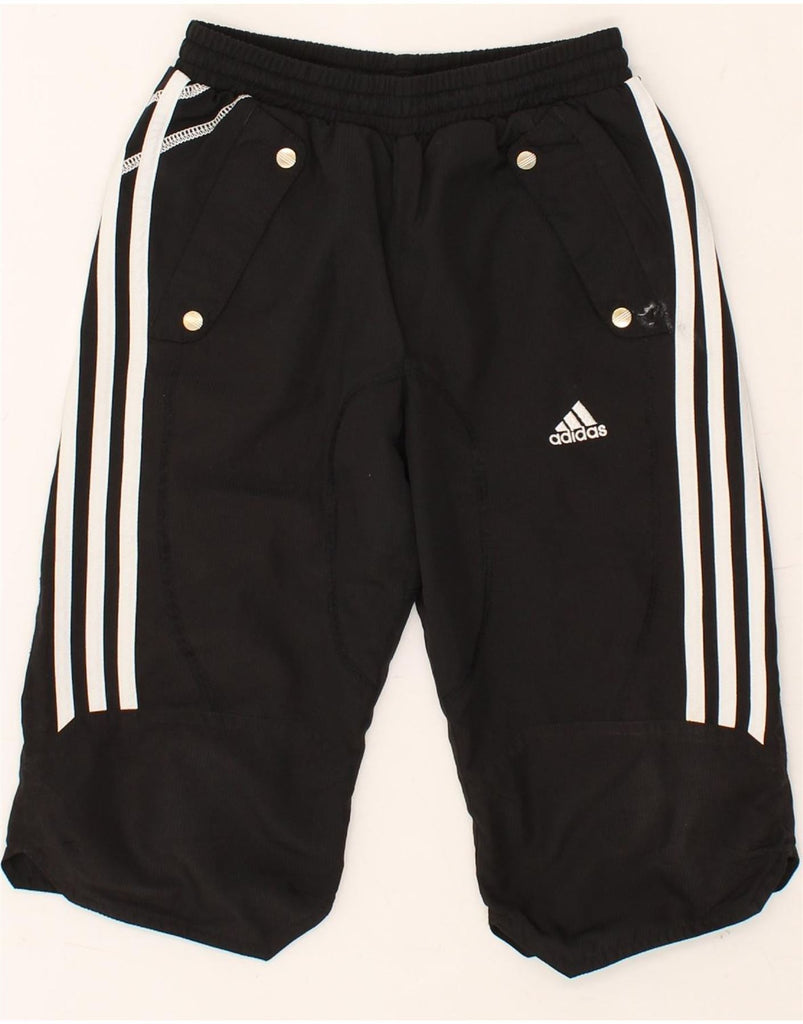 ADIDAS Boys Climalite Capri Tracksuit Trousers 7-8 Years Black Polyester | Vintage Adidas | Thrift | Second-Hand Adidas | Used Clothing | Messina Hembry 