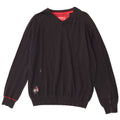 O'Neill Mens V-Neck Jumper Sweater Large Black Cotton