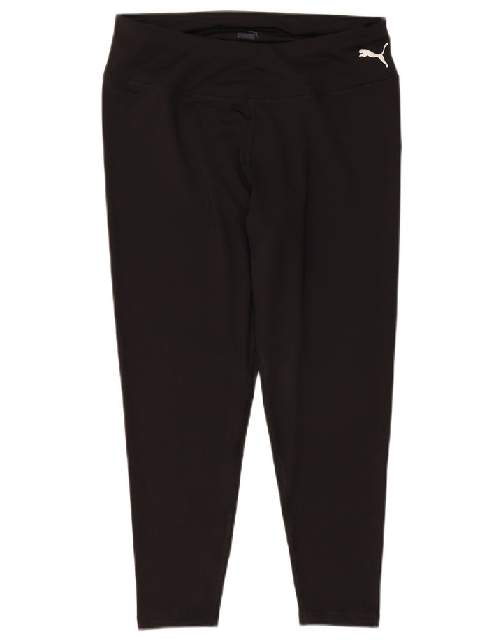Puma Womens Capri Leggings UK 14 Medium Black Polyester