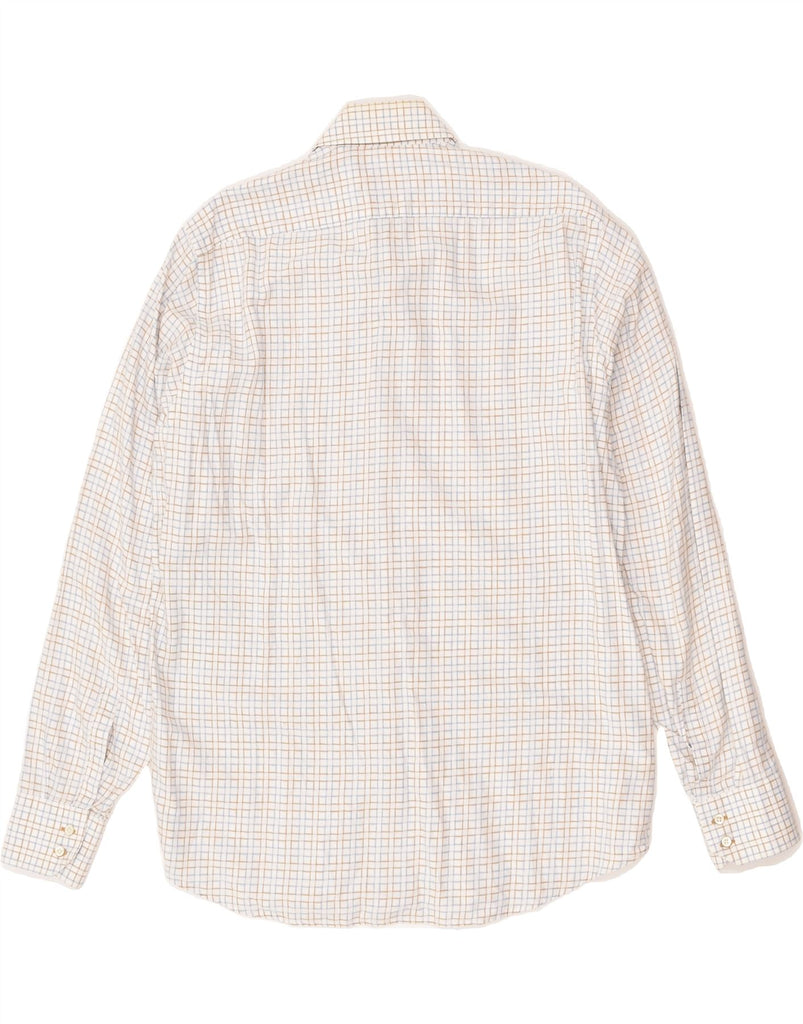 HUGO BOSS Mens Shirt Size 16 1/2 42 Large White Check Cotton | Vintage Hugo Boss | Thrift | Second-Hand Hugo Boss | Used Clothing | Messina Hembry 