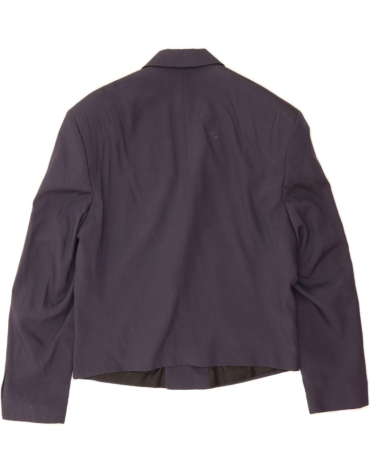 C&A Womens Double Breasted Blazer Jacket EU 48 2XL Navy Blue Viscose Vintage C&A and Second-Hand C&A from Messina Hembry 