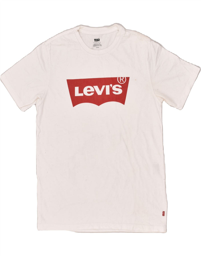 LEVI'S Mens Graphic T-Shirt Top Small White | Vintage Levi's | Thrift | Second-Hand Levi's | Used Clothing | Messina Hembry 