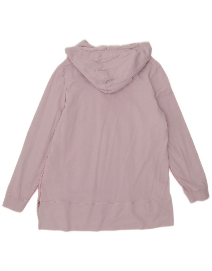 White Stuff Womens Hooded Top Long Sleeve UK 12 Medium  Purple Cotton