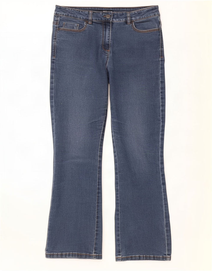 M&Co Womens Bootcut Jeans UK 12 Medium W30 L28 Blue Cotton