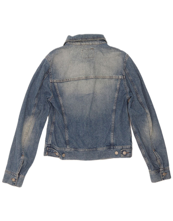 Sisley Mens Denim Jacket UK 36 Small Blue Cotton