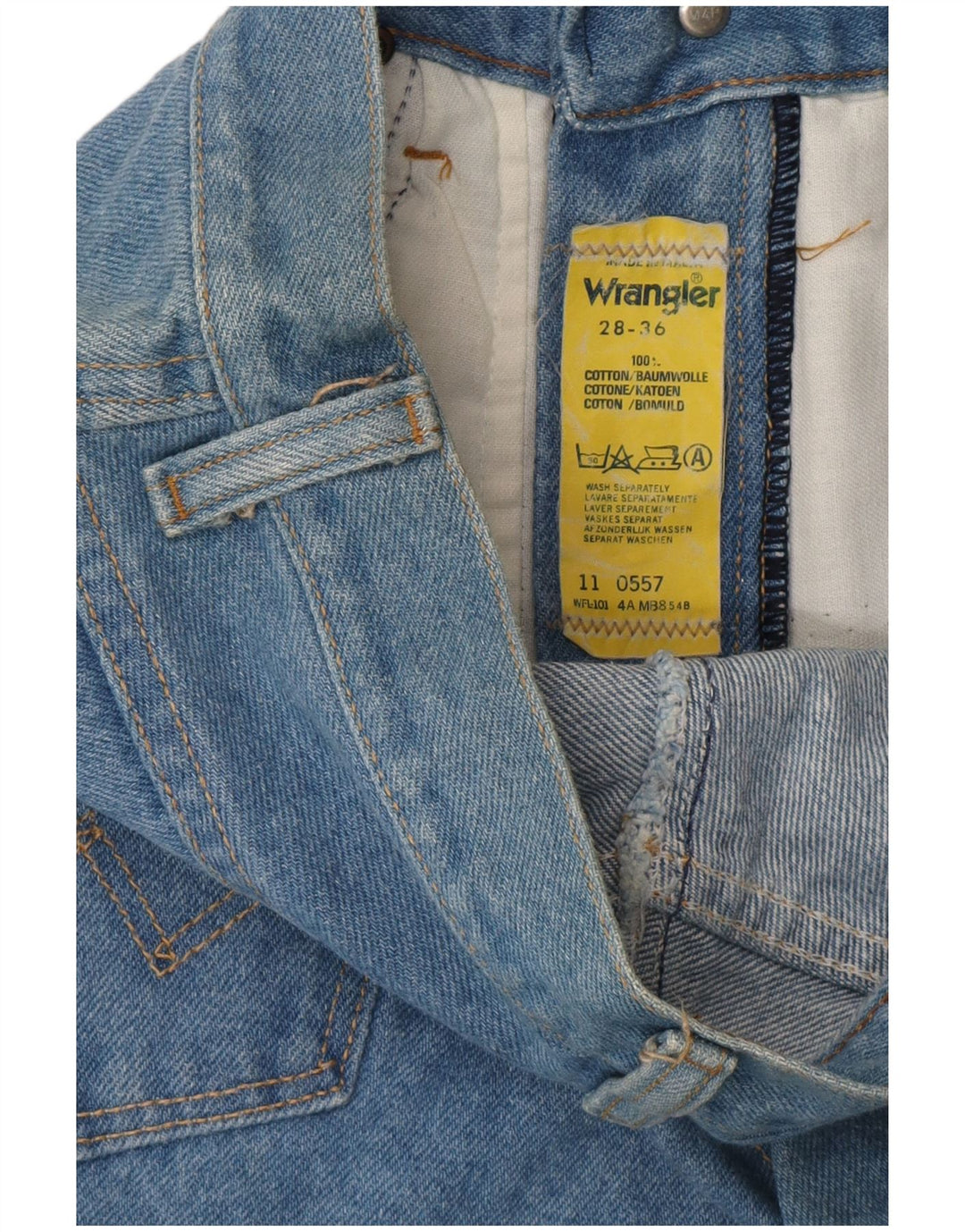 Wrangler Womens Slim Jeans W28 L36 Blue Cotton
