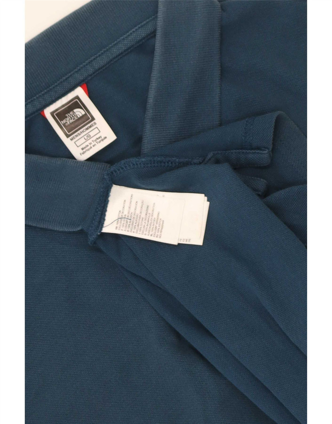 The North Face Mens Polo Shirt Large Blue Cotton